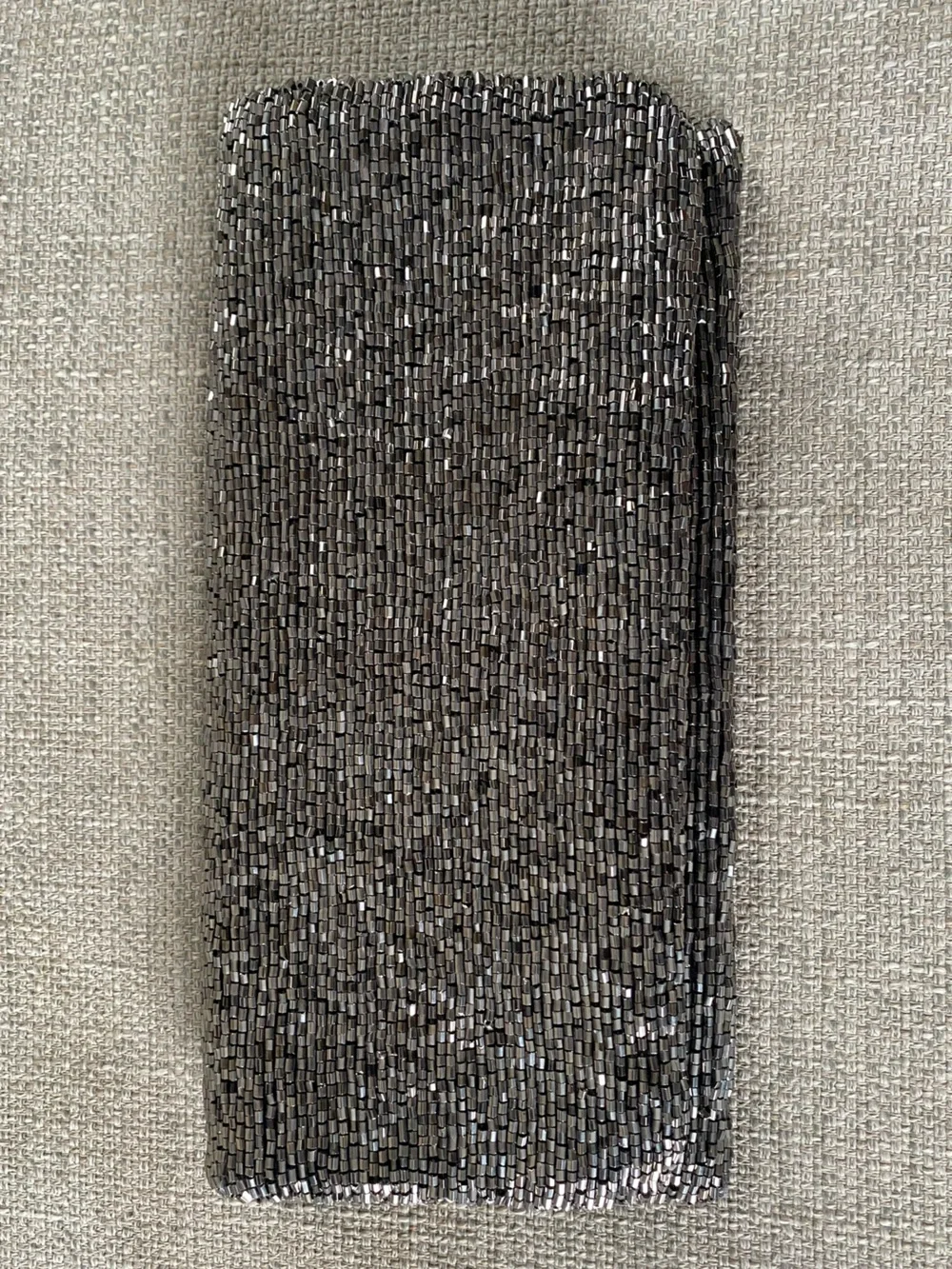 Moyna Beaded Silver-Black Money Clip